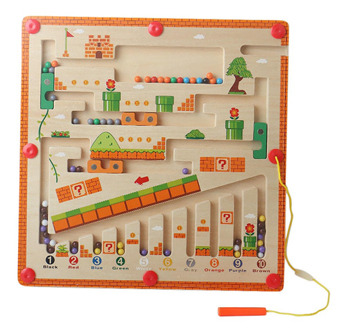 Tablero De Laberinto Magnético De Madera, Juego De