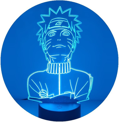 Lampara Led Ilusión 3d Naruto Shippuden Decoración Anime