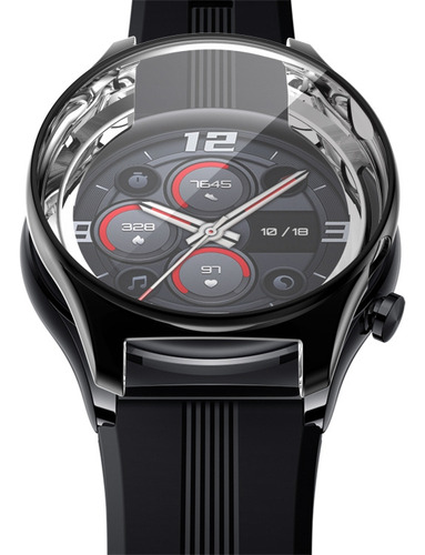 A Funda De Reloj Electrochapada En Tpu Negra Para Honor
