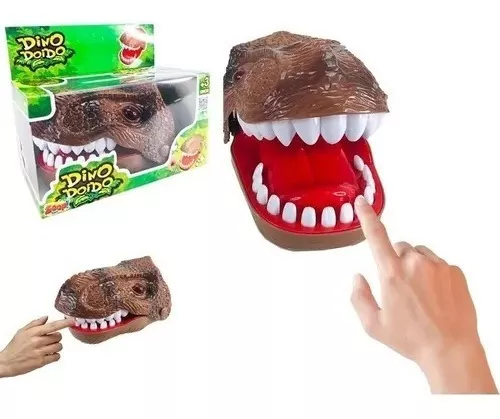 Jogo da Mordida Dinossauro com Luz e Som Brinquedo Toyng