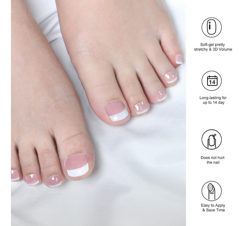 Tiras De Gel Semicuradas Para Uñas De Los Pies, Calcomanías