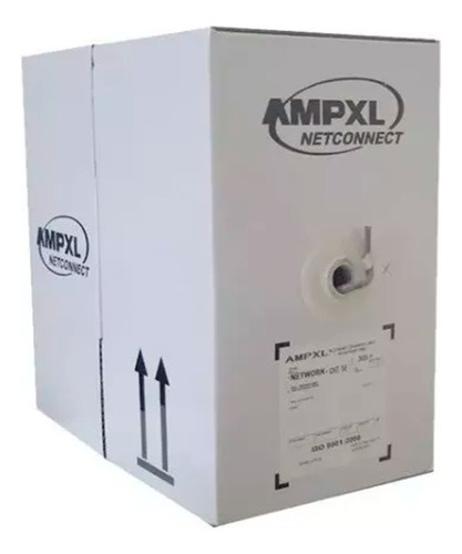 Rollo De Cable Utp Ampxl Cat6 Categoria 6 305 Metros Blanco 