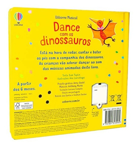 Livro Infantil - Dance Com Os Dinossauros - Usborne