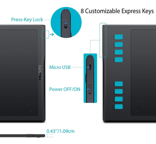 Huion Inspiroy Q11k V2 - Tabletas De Dibujo Gráficas Inalámb