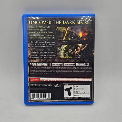Uncharted Golden Abyss Ps Vita Encarte Reprint Psvita (Usado)