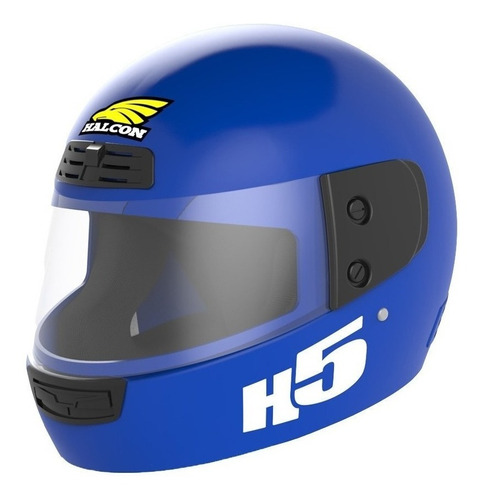 Casco para moto integral Halcon H5  azul talle M 