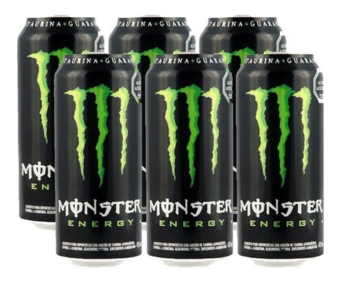 Bebida Energizante Monster  473ml Pack X6 Zetta Bebidas