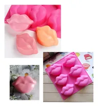 Comprar Molde De Silicon Labios Beso Velas Jabones Repostería