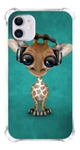 Comprar Capinha Capa Celular Compatível iPhone Girafa Musica Fone