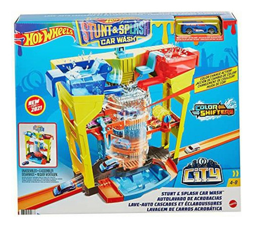 Autolavado De Acrobacias Hot Wheels City Color Shifters Color Multicolor