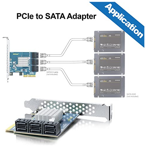 Tarjeta Controladora Sata 10gtek 6 Puertos 6gbps -negro