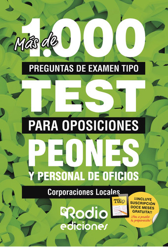 Peones Y Personal De Oficios. Corporaciones Locales, De Autores , Varios.., Vol. 1.0. Editorial Ediciones Rodio, Tapa Blanda, Edición 1.0 En Español, 2016