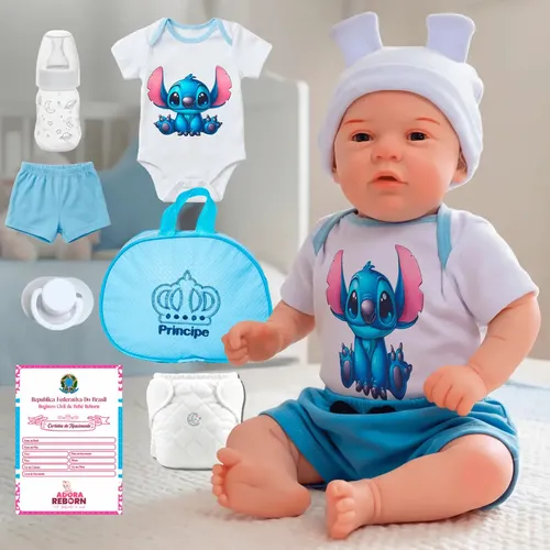 Bebê Reborn Boneco Articulado Silicone Bolsa De Maternidade