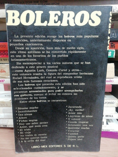 Boleros Con Acompañamiento Para Guitarra/ M. Del Rosal (Usado)