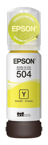 Refil T504 Epson Amarelo P/ L4150 L4160 L6161 L6171 L6191