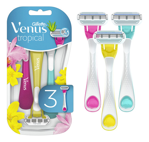 Maquinillas De Afeitar Desechables Gillette Venus Tropical P