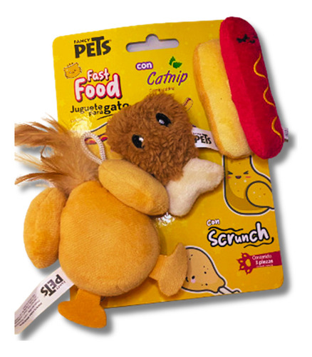 Kit Para Gato 3 Juguetes Con Catnip Gato Comida Rapida
