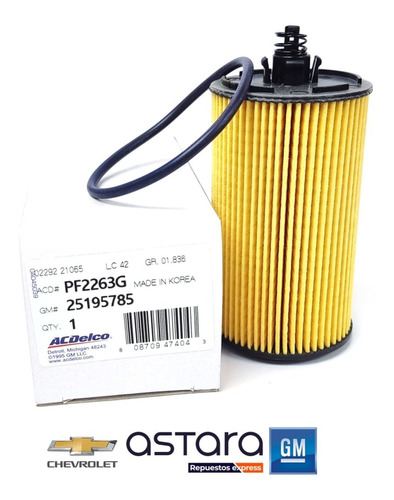 Filtro Aceite Acdelco Chevrolet Sonic 1.6 2012-2016