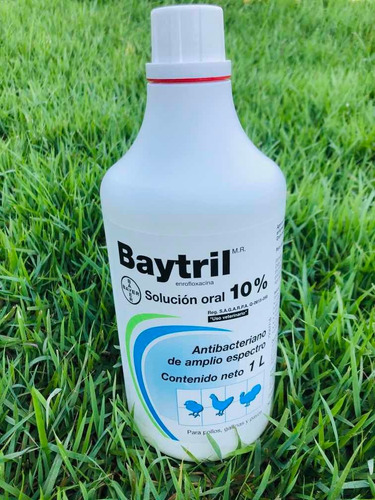 Frasco De 100ml Baytril Oral 10 % Para Diarreas En Pollos.