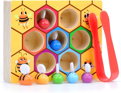 Juego De Madera Abejas Motricidad Didáctico Montessori