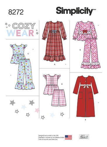 Simplicity Patron Creative Pattern Pijama Girl 's Robe Niño: