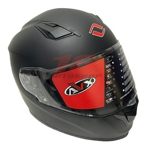 Casco Moto Integral Avx Fs-818 Mate Adultos