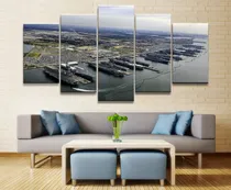 Comprar Kit Quadros Decoração Aviões Navios Militar 