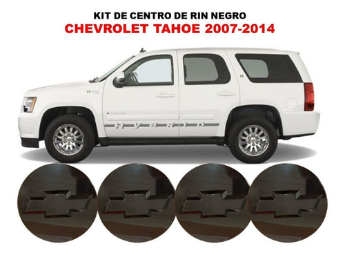Kit 4 Centros De Rin Chevrolet Tahoe 07-14 83 Mm Negro