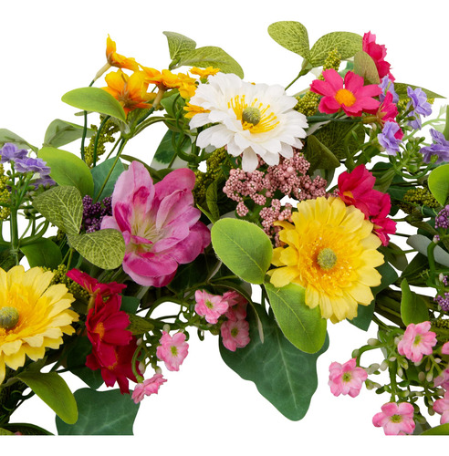 Corona De Flores 45 Cm Perfecta Para Puerta Frontal Y Decora