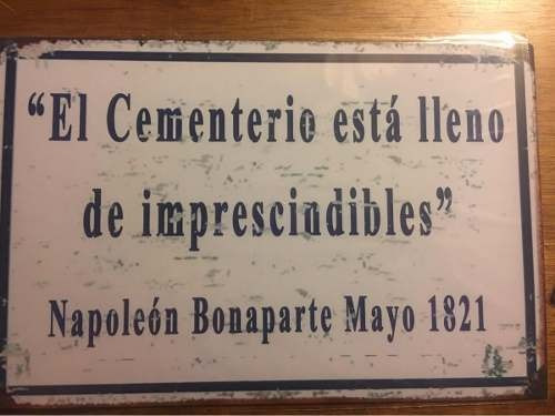 Cartel Chapa Frase Napoleón Bonaparte,boliche Bar Barcacoa