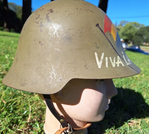 Casco Antifranquista Guerra Civil Española Viva La Republica (Usado)