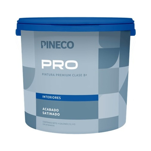 Pinturas Pineco Pro Satinado Clase B+ Cuñ. 4 Galones 