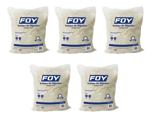 Paquete De 5 Kg De Estopa Blanca De Algodón Color Blanco