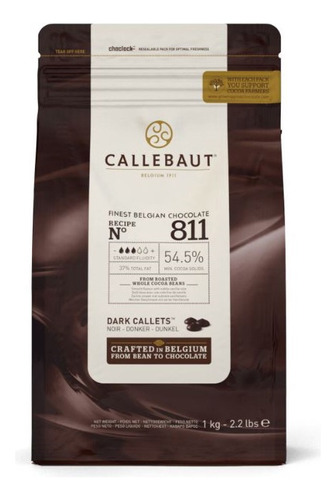 Gotas De Chocolate Meio Amargo 54,5% Cacau 811 1kg-callebaut