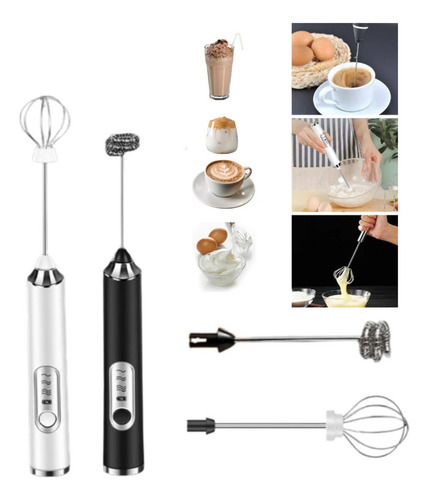 Mini Mixer Misturador 2 Em 1 Eletrico Espuma Leite Premium