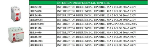 Interruptor Diferencial Tipo Riel 80a 4p 30ma 230v Steck