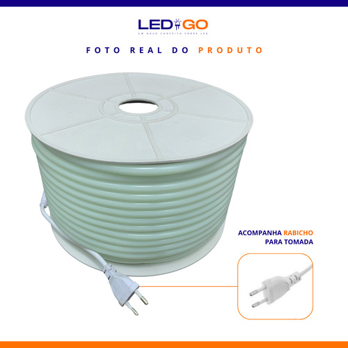 Fita Led Branco Neon 100 Metros Mangueira Flexivel Luz Branco-neutro Tensão de operação