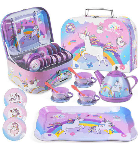 Juego De 19 Piezas De Juguetes De Unicornio Para Niñas.
