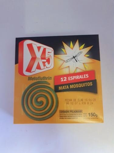 Espiral Mata Mosquitos Estuche 60 Unidades Marca X-5