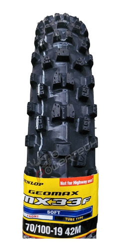 Cubierta Minicross Dunlop Mx33 70 / 100 - 19 Off Road