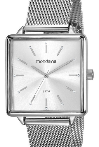 Relogio Mondaine Feminino Quadrado 99487l0mvne2 Prateado