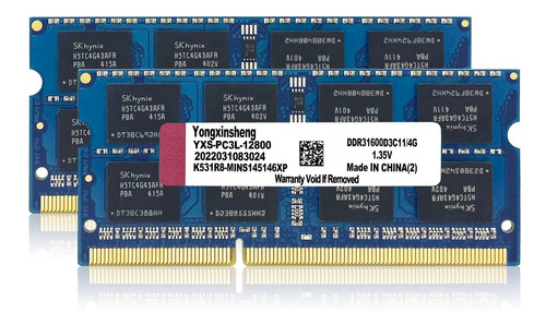 Kit Gb Ddrl Mhz Sodimm Pcl- Cl Rx Laptop Ram Ddr Modulo