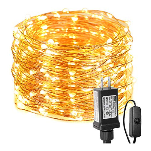 Le Luces De Hadas Interruptor 66 Pies 200 Led Enchufe I...