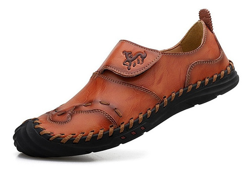 Hombre Piel Natural Mocasines Zapatos 38-50 Marrón Negro