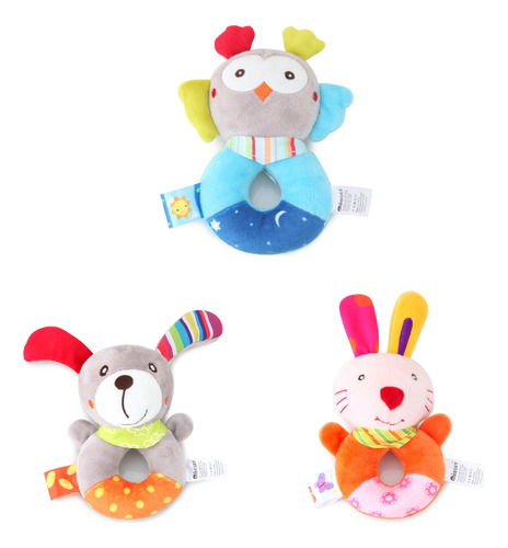 Juguetes De Peluche 3pcs Sonajero De Mano Para Bebé