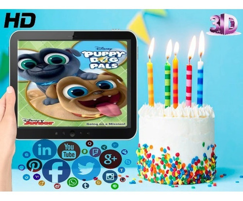 Vídeo Invitación Cumpleaños Puppy Dog Pals Efectos 3d Hd 