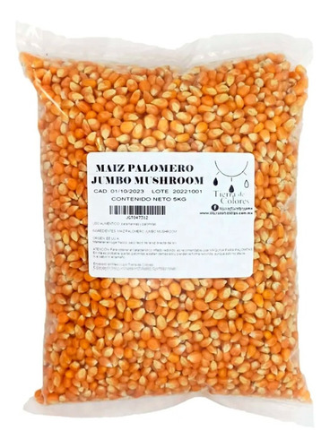 Maiz Palomero Para Palomitas Redondas Jumbo O Mushroom 5 Kg