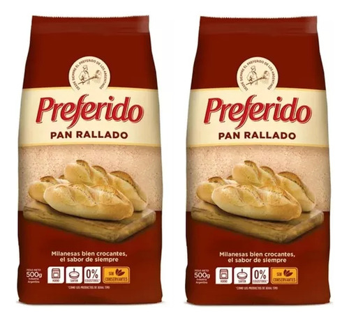 Pack X2 Pan Rallado Preferido 500gr