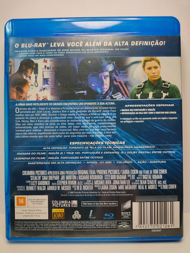 Bluray Stealth Ameaça Invisível Filme Original Dublado