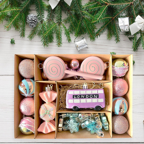 Adornos Para De Navidad, Colgantes, Surtidos, 34 Piezas